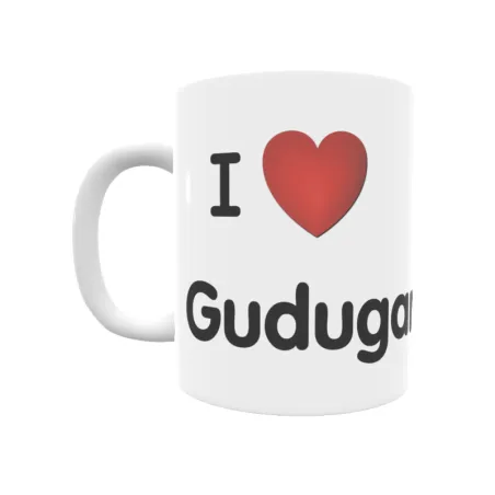 Taza - I ❤ Gudugarreta Regalo original y funcional. Taza personalizada de tu localidad.