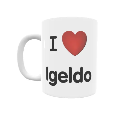 Taza - I ❤ Igeldo Regalo original y funcional. Taza personalizada de tu localidad.