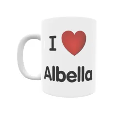 Taza - I ❤ Albella Regalo original y funcional. Taza personalizada de tu localidad.