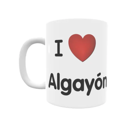 Taza - I ❤ Algayón Regalo original y funcional. Taza personalizada de tu localidad.