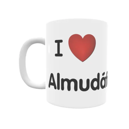 Taza - I ❤ Almudáfar Regalo original y funcional. Taza personalizada de tu localidad.