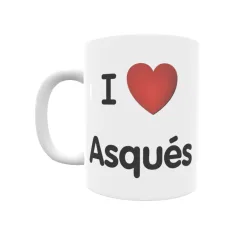 Taza - I ❤ Asqués Regalo original y funcional. Taza personalizada de tu localidad.