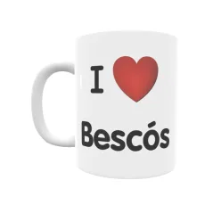 Taza - I ❤ Bescós Regalo original y funcional. Taza personalizada de tu localidad.