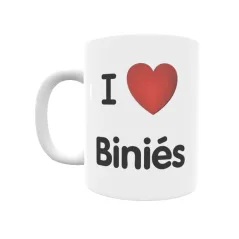 Taza - I ❤ Biniés Regalo original y funcional. Taza personalizada de tu localidad.