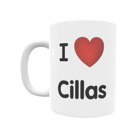 Taza - I ❤ Cillas Regalo original y funcional. Taza personalizada de tu localidad.