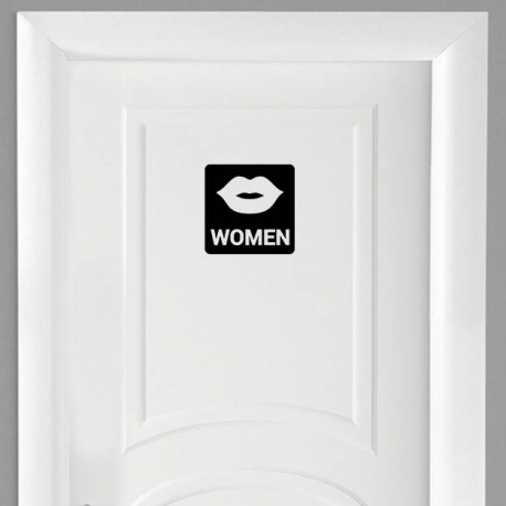 Vinilo personalizado - WC Baño - Puerta women