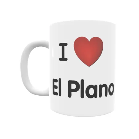 Taza - I ❤ El Plano Regalo original y funcional. Taza personalizada de tu localidad.