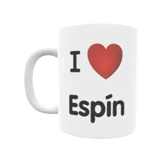 Taza - I ❤ Espín Regalo original y funcional. Taza personalizada de tu localidad.