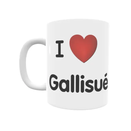 Taza - I ❤ Gallisué Regalo original y funcional. Taza personalizada de tu localidad.