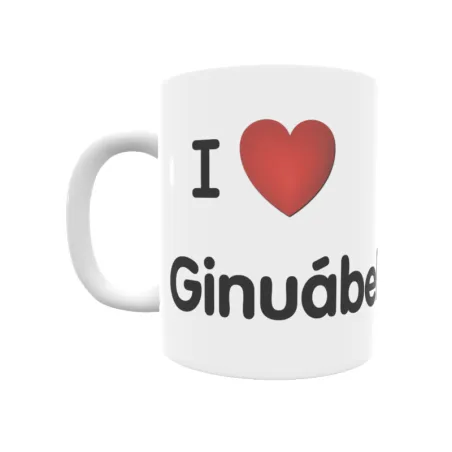 Taza - I ❤ Ginuábel Regalo original y funcional. Taza personalizada de tu localidad.