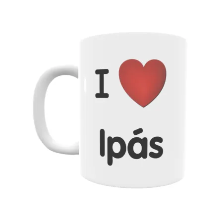 Taza - I ❤ Ipás Regalo original y funcional. Taza personalizada de tu localidad.