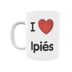 Taza - I ❤ Ipiés Regalo original y funcional. Taza personalizada de tu localidad.