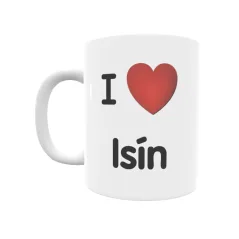 Taza - I ❤ Isín Regalo original y funcional. Taza personalizada de tu localidad.