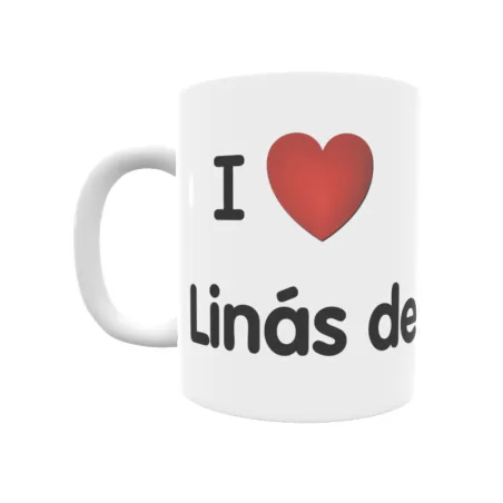 Taza - I ❤ Linás de Marcuello Regalo original y funcional. Taza personalizada de tu localidad.