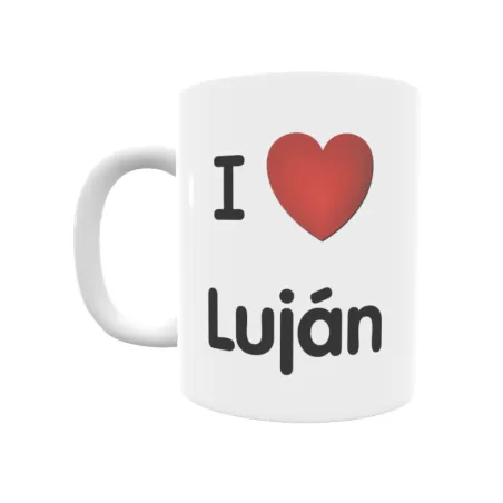 Taza - I ❤ Luján Regalo original y funcional. Taza personalizada de tu localidad.