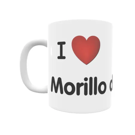 Taza - I ❤ Morillo de Liena Regalo original y funcional. Taza personalizada de tu localidad.