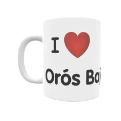 Taza - I ❤ Orós Bajo Regalo original y funcional. Taza personalizada de tu localidad.