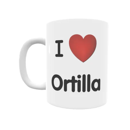 Taza - I ❤ Ortilla Regalo original y funcional. Taza personalizada de tu localidad.