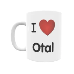 Taza - I ❤ Otal Regalo original y funcional. Taza personalizada de tu localidad.