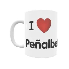 Taza - I ❤ Peñalbeta Regalo original y funcional. Taza personalizada de tu localidad.