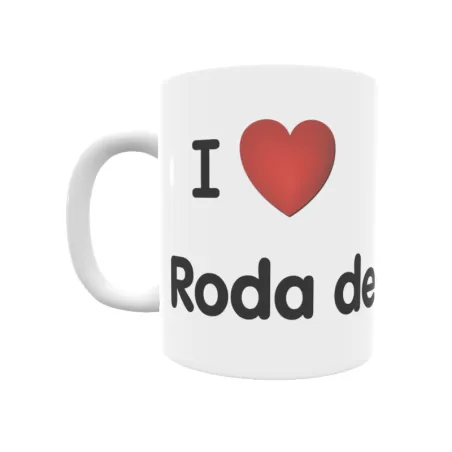 Taza - I ❤ Roda de Isábena Regalo original y funcional. Taza personalizada de tu localidad.