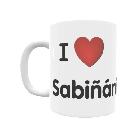 Taza - I ❤ Sabiñánigo Alto Regalo original y funcional. Taza personalizada de tu localidad.