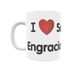 Taza - I ❤ Santa Engracia de Jaca Regalo original y funcional. Taza personalizada de tu localidad.