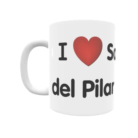 Taza - I ❤ Santa María del Pilar Regalo original y funcional. Taza personalizada de tu localidad.