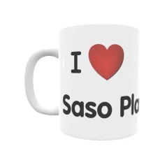 Taza - I ❤ Saso Plano Regalo original y funcional. Taza personalizada de tu localidad.