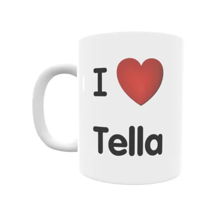 Taza - I ❤ Tella Regalo original y funcional. Taza personalizada de tu localidad.