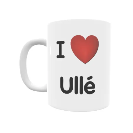 Taza - I ❤ Ullé Regalo original y funcional. Taza personalizada de tu localidad.