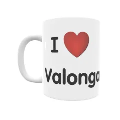 Taza - I ❤ Valonga Regalo original y funcional. Taza personalizada de tu localidad.