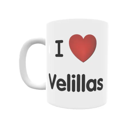 Taza - I ❤ Velillas Regalo original y funcional. Taza personalizada de tu localidad.