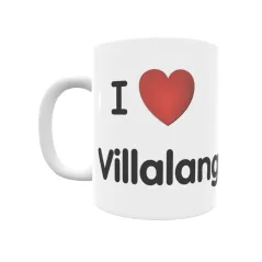 Taza - I ❤ Villalangua Regalo original y funcional. Taza personalizada de tu localidad.