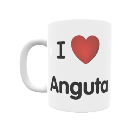 Taza - I ❤ Anguta Regalo original y funcional. Taza personalizada de tu localidad.