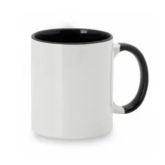 Taza negra personalizada con tu foto o diseño. Descuentos automáticos.