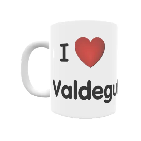 Taza - I ❤ Valdegutur Regalo original y funcional. Taza personalizada de tu localidad.