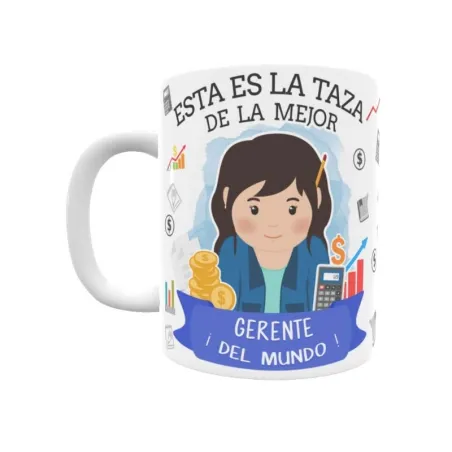 Taza personalizada con tu dedicatoria para LA mejor GERENTE