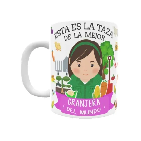 Taza personalizada con tu dedicatoria para LA mejor GRANJERA