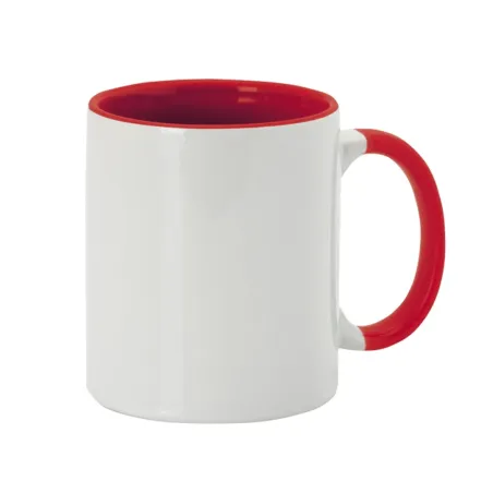 Taza roja personalizada con tu foto o diseño. Descuentos automáticos.