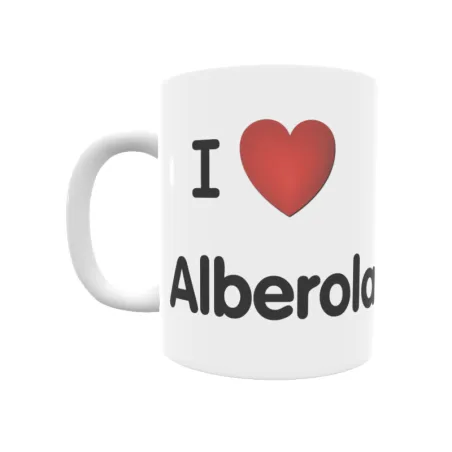 Taza - I ❤ Alberola Regalo original y funcional. Taza personalizada de tu localidad.