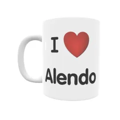 Taza - I ❤ Alendo Regalo original y funcional. Taza personalizada de tu localidad.