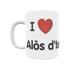 Taza - I ❤ Alòs d'Isil Regalo original y funcional. Taza personalizada de tu localidad.