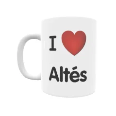 Taza - I ❤ Altés Regalo original y funcional. Taza personalizada de tu localidad.