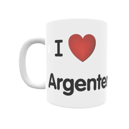 Taza - I ❤ Argentera Regalo original y funcional. Taza personalizada de tu localidad.