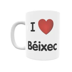 Taza - I ❤ Béixec Regalo original y funcional. Taza personalizada de tu localidad.