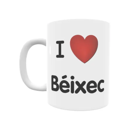 Taza - I ❤ Béixec Regalo original y funcional. Taza personalizada de tu localidad.