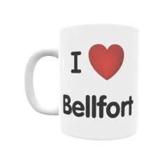 Taza - I ❤ Bellfort Regalo original y funcional. Taza personalizada de tu localidad.