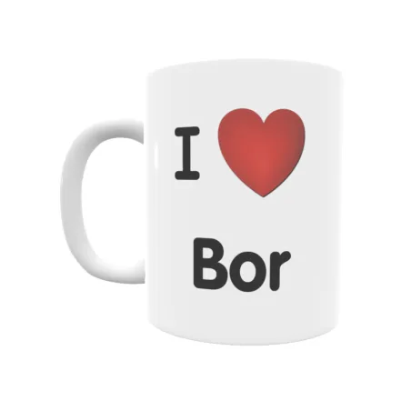 Taza - I ❤ Bor Regalo original y funcional. Taza personalizada de tu localidad.