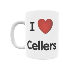 Taza - I ❤ Cellers Regalo original y funcional. Taza personalizada de tu localidad.